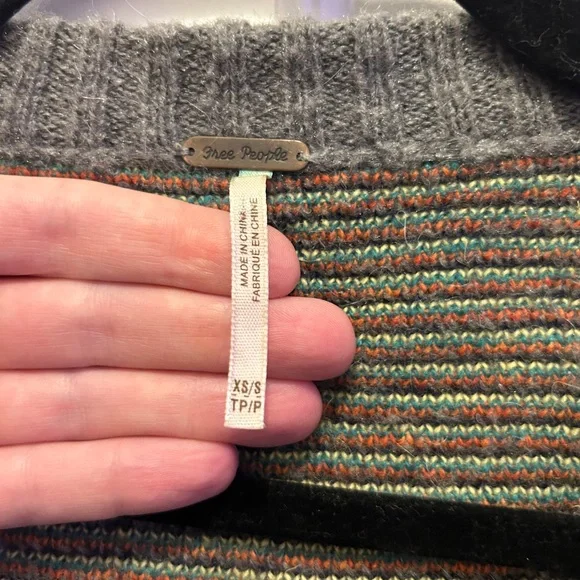 Free People Multicolor Striped Knit cardigan XS - Picture 8 of 8